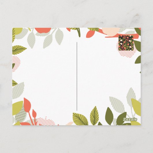 Night Apple Tree Orchard Floral Garden Pattern Briefkaart (Achterkant)