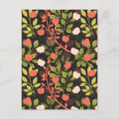Night Apple Tree Orchard Floral Garden Pattern Briefkaart (Voorkant)