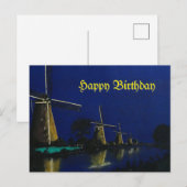 Night at Kinderdijk Briefkaart (Voorkant / Achterkant)