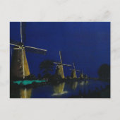 Night at Kinderdijk Briefkaart (Voorkant)