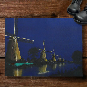 Night at Kinderdijk Deurmat