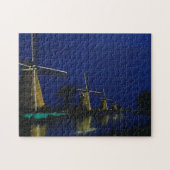 Night at Kinderdijk Legpuzzel (Horizontaal)