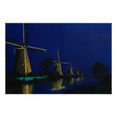 Night at Kinderdijk Perfect Poster (Voorkant)