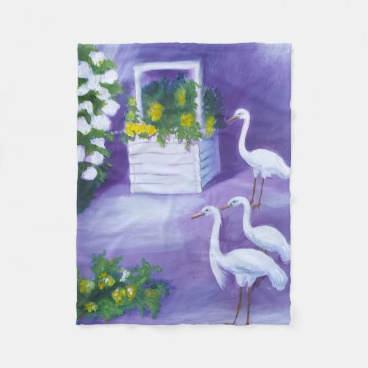 Night at the Well. Fleece Deken (Voorkant)