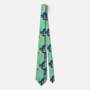 Night azure street stropdas