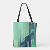 Night azure street tote bag (Achterkant)