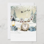 Night Before Christmas Festive Christmas Eve Party Kaart (Achterkant)