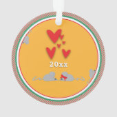 Night Before Christmas Kissing Muizen · 4 kousen Ornament (achterkant)