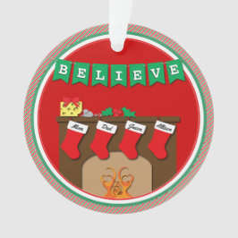 Night Before Christmas Kissing Muizen · 4 kousen Ornament