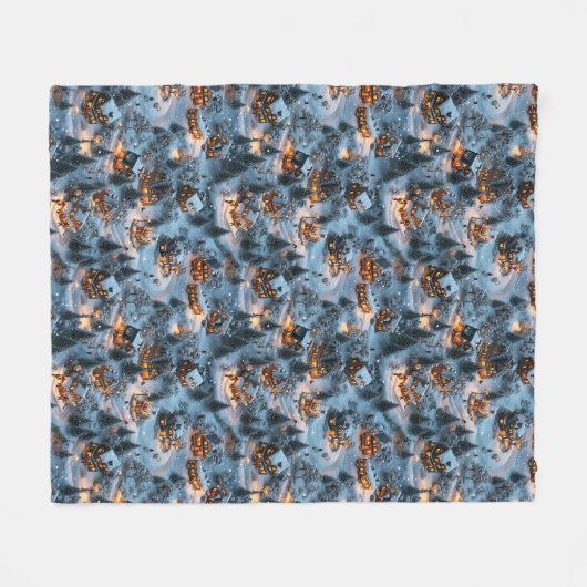 Night Before Christmas - Twilight Serenity  Fleece Deken (Voorkant (Horizontaal))