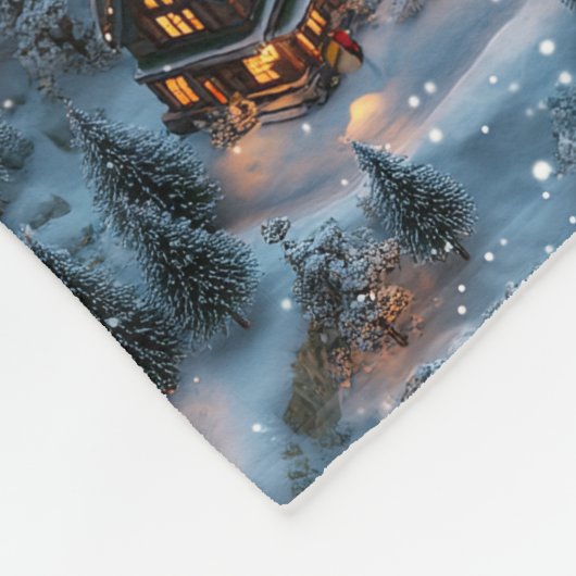 Night Before Christmas - Twilight Serenity  Fleece Deken (Hoek)