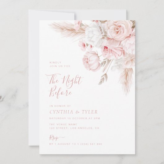 Night Before stoffig roos floral Kaart (Voorkant)