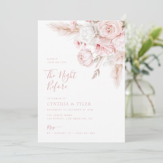 Night Before stoffig roos floral Kaart (Staand voorkant)