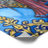 Night Bird Fantasy Fairy Art van Molly Harrison Poster (Hoek)