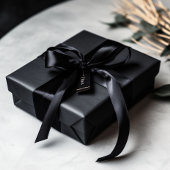 Night Black Solid Color Satijnen Lint