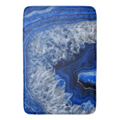 Night Blue Indigo Agate Mineral Quartz Gemstone Badmat (Voorkant Verticaal)
