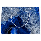 Night Blue Indigo Agate Mineral Quartz Gemstone Large Cadeautasje (Voorkant)