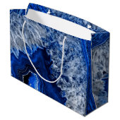 Night Blue Indigo Agate Mineral Quartz Gemstone Large Cadeautasje (Achterkant Gekanteld)