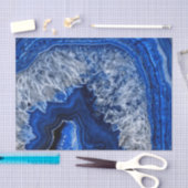 Night Blue Indigo Agate Mineral Quartz Gemstone Tissuepapier (Craft)