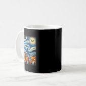 Night Blue Jay Halloween Koffiemok (Voorkant links)