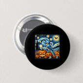 Night Blue Jay Halloween Ronde Button 5,7 Cm (Voorkant /achterkant)