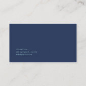 Night Blue Peony Floral and Celestial Lake Frame Visitekaartje (Achterkant)