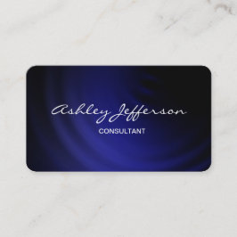 Night Blue Professioneel Stijlvol Script Trendy Visitekaartje