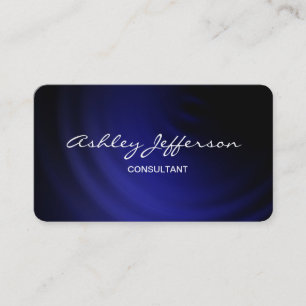 Night Blue Professioneel Stijlvol Script Trendy Visitekaartje