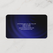 Night Blue Professioneel Stijlvol Script Trendy Visitekaartje (Achterkant)