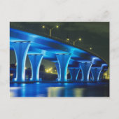 Night bridge in Port of Miami (Florida) Briefkaart (Voorkant)