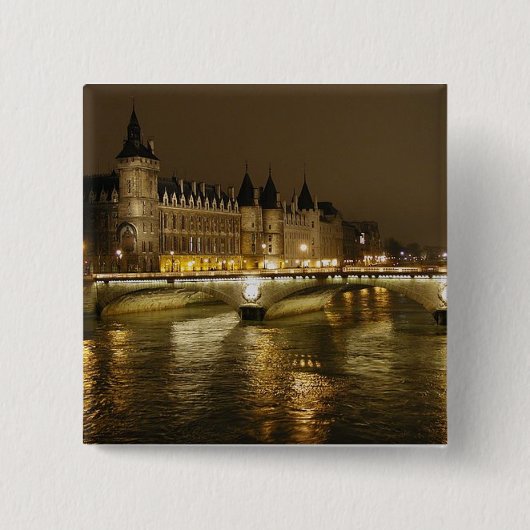 Night Bridge Vierkante Button 5,1 Cm (Voorkant)