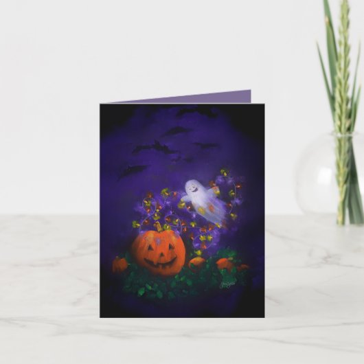 'Night Bright' Halloween Bedankkaart (Voorkant)