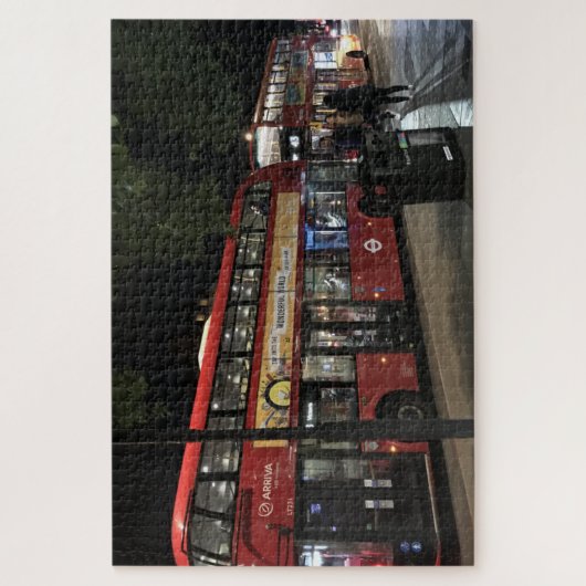 Night Buses, Angel Islington, Noord-Londen Verenig Legpuzzel (Verticaal)