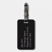 Night Butterfly Black Swallowtail bij Shenandoah Bagagelabel (Achterkant verticaal)