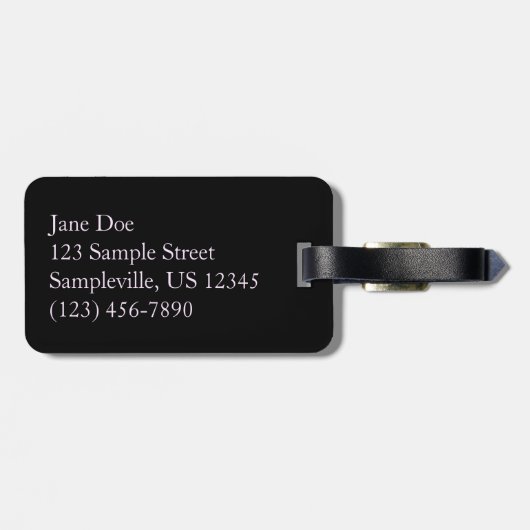 Night Butterfly Black Swallowtail bij Shenandoah Bagagelabel (Achterkant horizontaal)