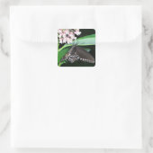 Night Butterfly Black Swallowtail bij Shenandoah Vierkante Sticker (Tas)