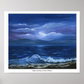 "Night by the Moon" Poster met grens MWilliams (Voorkant)