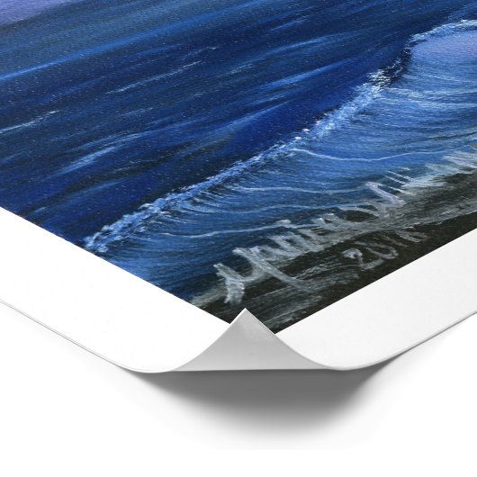 "Night by the Moon" Poster met grens MWilliams (Hoek)