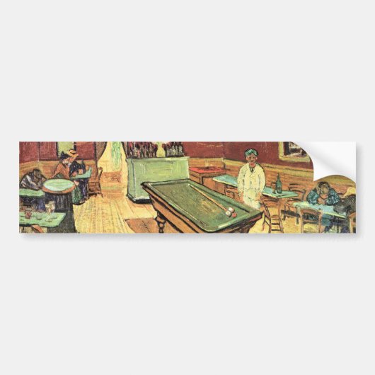 Night Cafe, plaats Lamartine door Vincent van Gogh Bumpersticker (Voorkant)