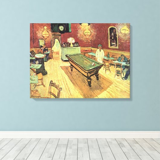 Night Cafe, plaats Lamartine door Vincent van Gogh Canvas Afdruk (Insitu (Houten vloer))