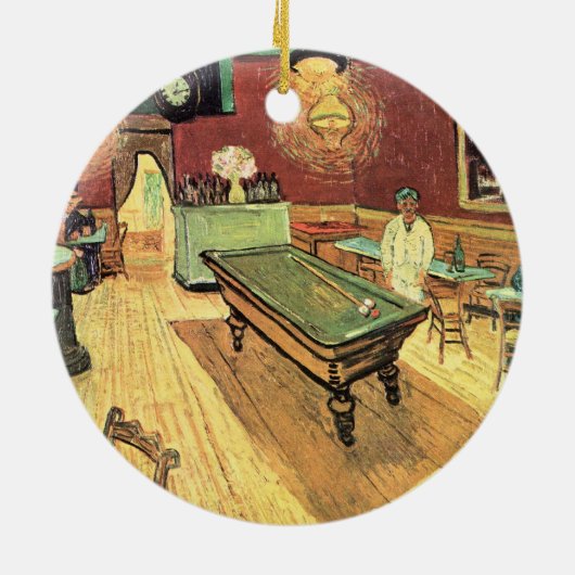 Night Cafe, plaats Lamartine door Vincent van Gogh Keramisch Ornament (Achterkant)