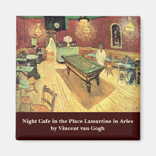 Night Cafe, plaats Lamartine door Vincent van Gogh Magneet