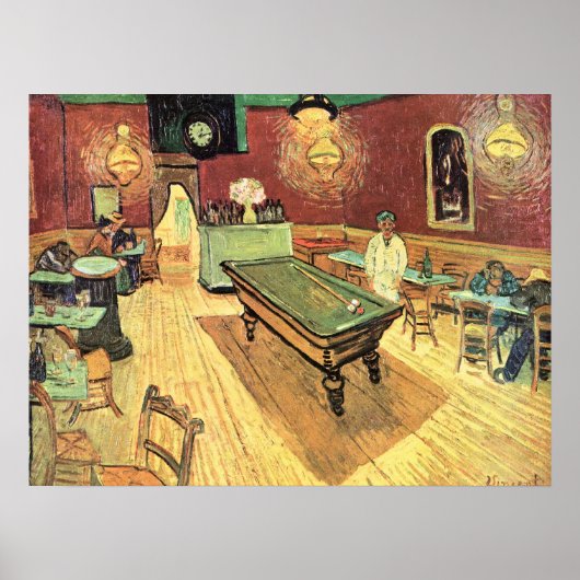 Night Cafe, plaats Lamartine door Vincent van Gogh Poster (Voorkant)
