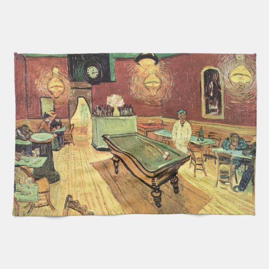 Night Cafe, plaats Lamartine door Vincent van Gogh Theedoek (Horizontaal)
