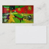 Night Cafe Place Lamartine Van Gogh Fine Art Visitekaartje (Voorkant / Achterkant)