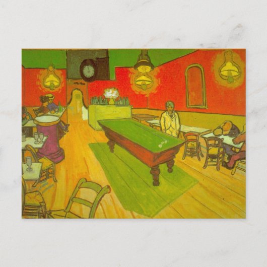 Night Cafe van Vincent van Gogh Briefkaart (Voorkant)