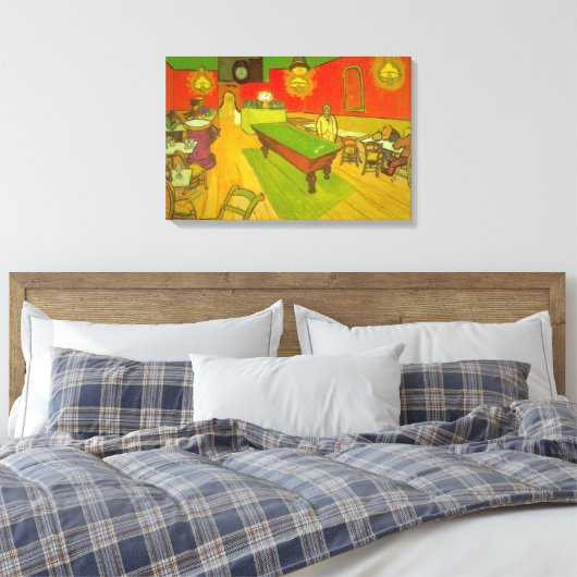 Night Cafe van Vincent van Gogh Canvas Afdruk (Insitu (Slaapkamer))