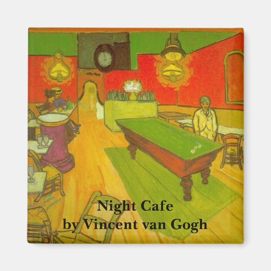Night Café van Vincent van Gogh Magneet (Voorkant)