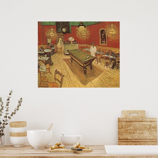 Night Cafe van Vincent van Gogh Poster (Keuken)