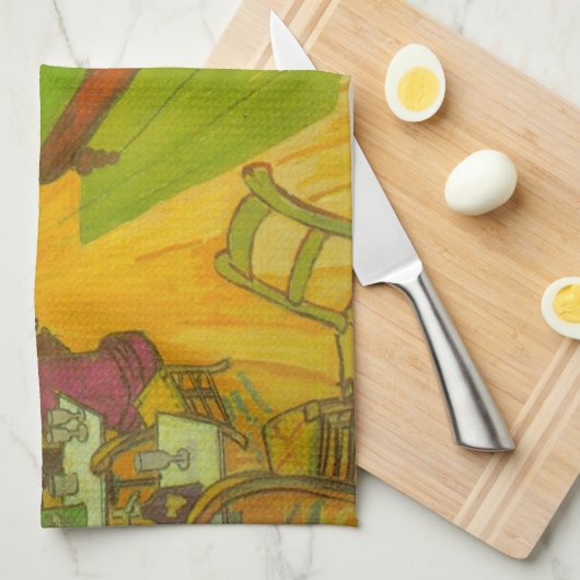 Night Cafe van Vincent van Gogh Theedoek (Quarter Fold)